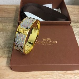 Auhentic Coach Bangle with Box and Ribbon